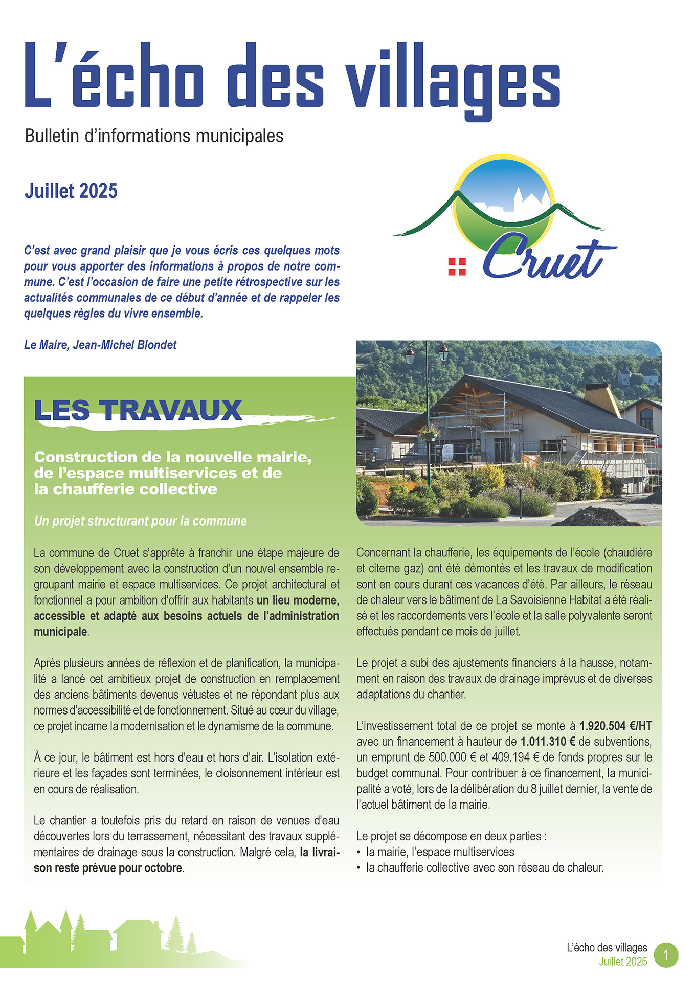 Echo des villages – Juillet 2025